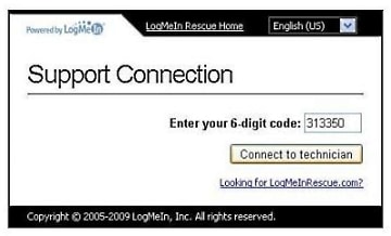 How does www.logmein123.com remote help work